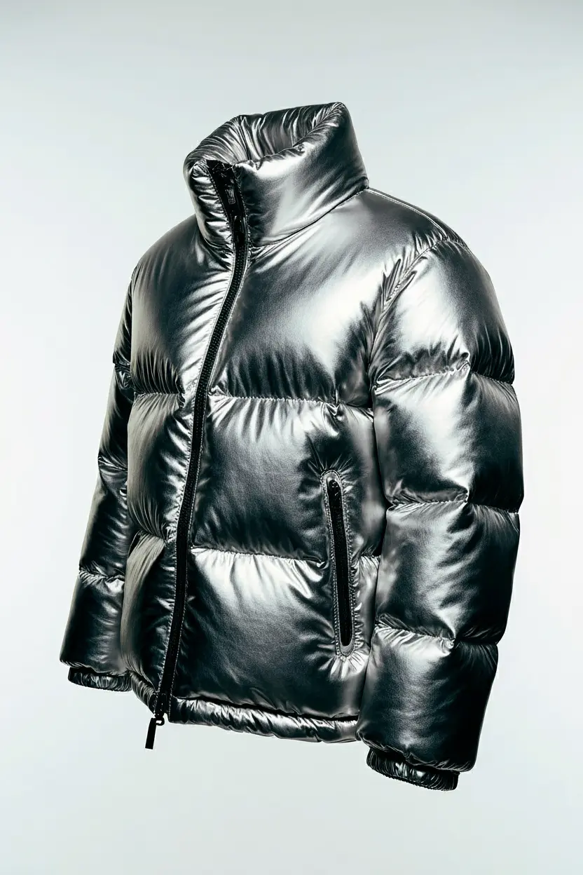 A silver jacket