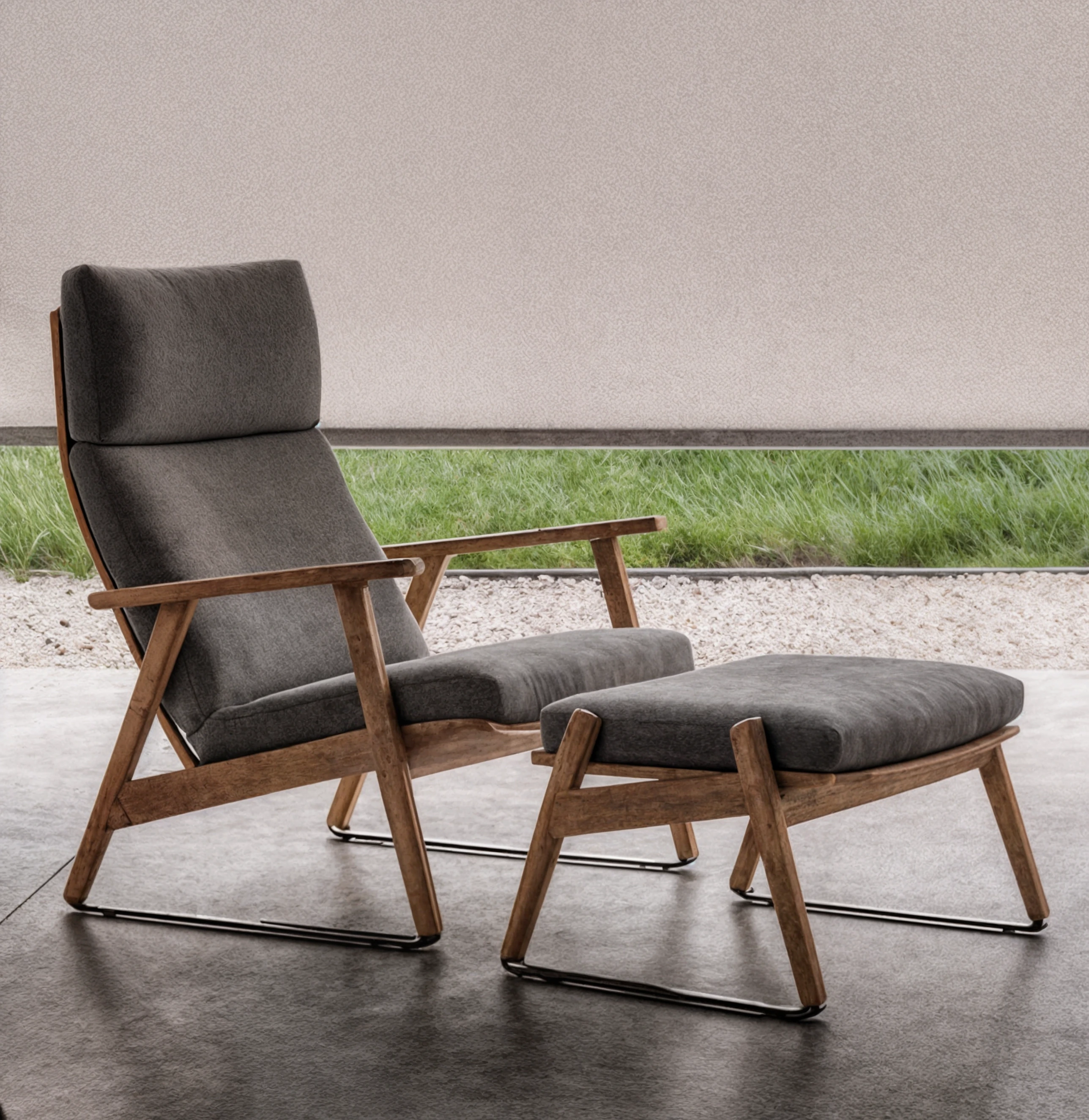 A pixelated image of an orange and white cat lying down, looking to the side, with blurred greenery in the background